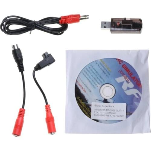 22 in 1 Simulator RC USB Flight Simulator Compact Disc Cable Support Realflight G7 Radio Aerofly FMS XTR DXAD