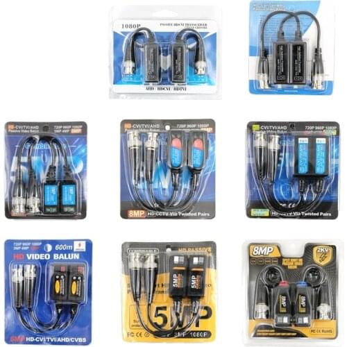 1Pair HD BNC Video Balun 5MP 4MP 3MP 960H 1080P 720P Twisted Transceivers UTP Cat5 HD CVI TVI AHD for CAMERA