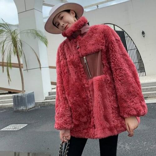 Fur Coat Female Real 100% Wool Jacket Double-faced Fur Tops Autumn Winter Coat Women Clothes 2020 Korean Vintage Manteau Femme