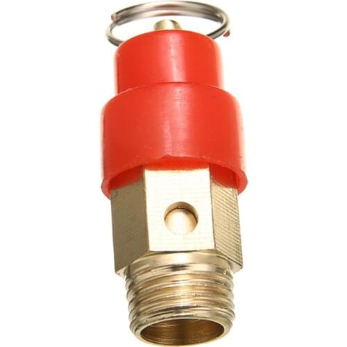 1pc New 120 PSI 1/4'' BSP Safety Valve Brass Air Compressor Safety Relief Valve Pressure Release Regulator Mayitr