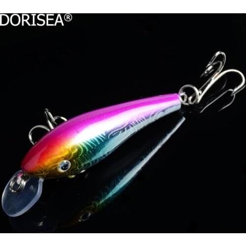 10Pcs 5.7cm 4.4g Floating Minnow Fishing Lure Hard Artificial Bait 3D Eyes Fishing Wobblers Crankbait Minnows with #8 Hooks