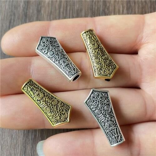 10pcs Bracelet large hole connection jewelry making DIY handmade metal tassel rosary pendant accessories wholesale for man