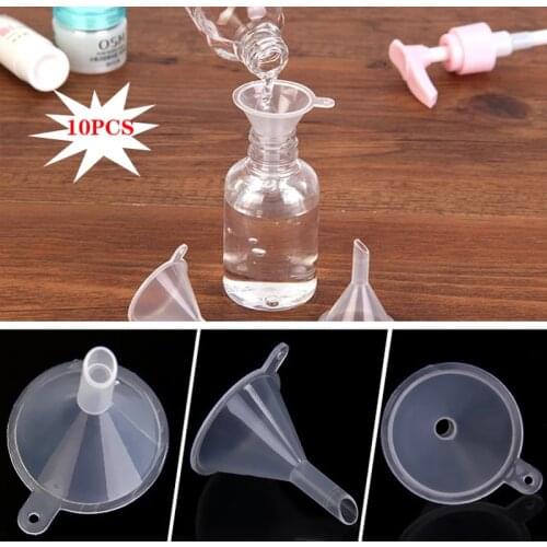 10pcs/multiple Plastic Mini Transparent Funnel Perfume Lotion Packaging Anti-leakage Aids Kitchen Cooking Accessories Gadgets