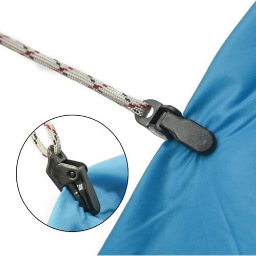 10Pcs Nylon Plastic Outdoor Camping Canopy Tent Fix Wind Rope Clamps Clips Tool