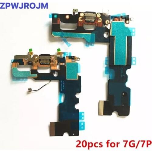 20pcs/lot Charging Flex Cable for iPhone 7 Plus 7P 7G 7Plus USB Dock Connector Charger Port Replacement Parts