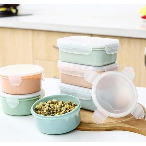 280/380ml Portable Transparent Sealed Lunch Box Food Bento Storage Container