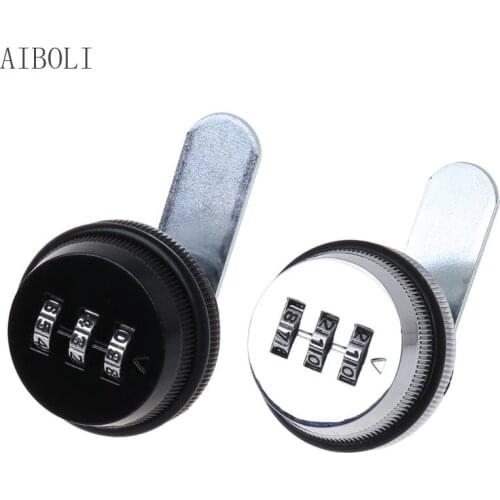 3-Digit Combination Mailbox Lock 7/8\" Rotary Tongue Cam Lock for Cabinet Drawer