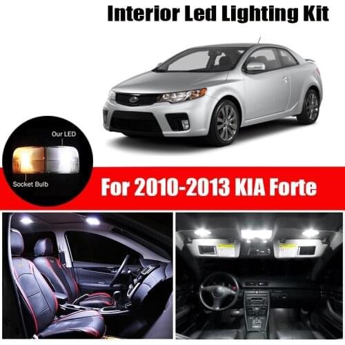 8x for 2010-2012 2013 KIA Forte Canbus Error Free LED Interior Light Kit Package accessories Map Dome Trunk License Light