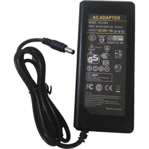 LCD AC Power Supply Adapter DC 12 Volt 5 Amp ( 12V 5A ) LCD Monitor Laptop 60W Power Supply Charger