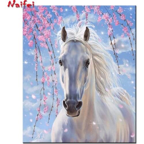 Diamond Embroidery,Wall Decoration white horse,5D,diy Diamond Painting Cross Stitch,3d picture,Diamond Mosaic stickers Unique