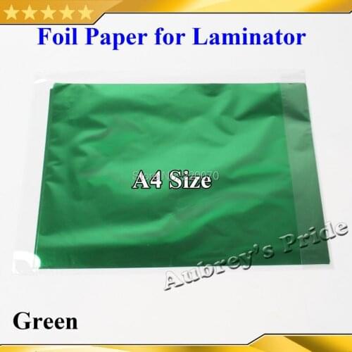 Free Shipping Green 50 Pcs 20x29Cm A4 Hot Stamping Foil Paper Laminator Laminating Transfere Laser Printer Business Card