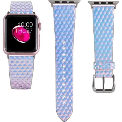 Bling leather watchband for apple watch 42mm 38mm 40mm 44mm strap belt link bracelet for iwatch 6 SE 1 2 3 4 iw