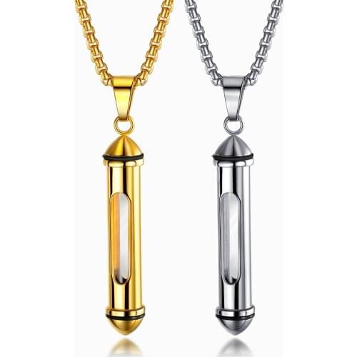 FATE LOVE 2019 New Men Empty Pet Ashes Perfume Pendants Necklaces Stainless Steel Chain Fashion Jewelry Dropship Supplier