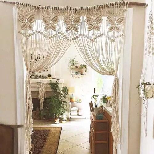Hand Woven Tapestry Tassel Bohemian Romantic Wedding Decoration Background Door Curtain Home Wall Pendant Sofa Headboard Decor