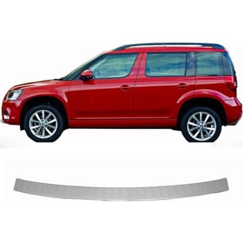 Rear Bumper Sill Cover S. Steel Rear Bumper Protector Rear Bumper Guard for Skoda Yeti II 2009-2016