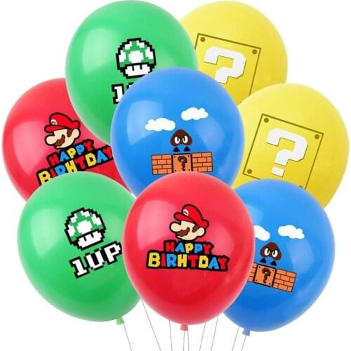 Mario Theme Decoration Balloon Set Children Birthday Party Mario Balloon Combination Party Supplies
