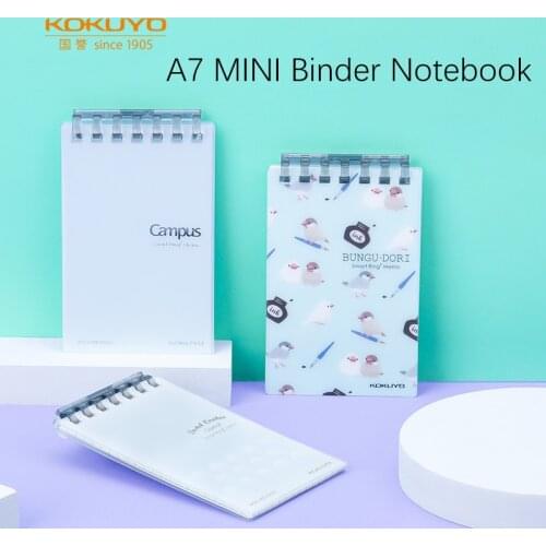 KOKUYO Mini Binder Notebook A7 Campus Smart Ring Memo Note WSG-MER520 Pastel Cookie Series Planner Loose-Leaf Book