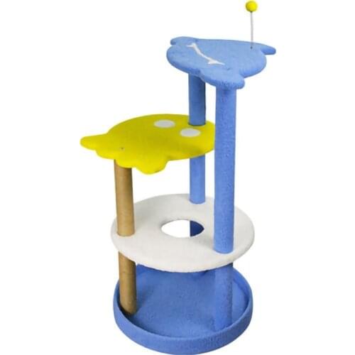Sisal cat tree cat climbing frame cat litter cat shelf with litter integrated large multi-layer cat climbing column cat jumping