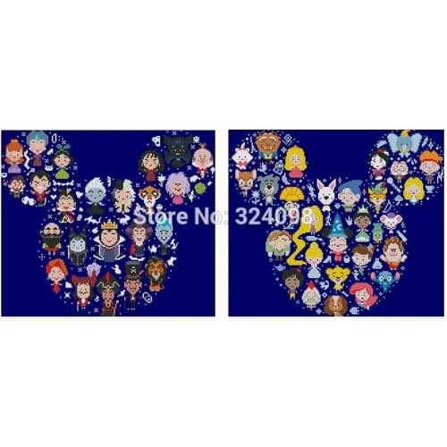 Mouse head cartoon patterns Counted Cross Stitch 11CT 14CT DIY Chinese Cross Stitch Kits Embroidery Needlework Sets