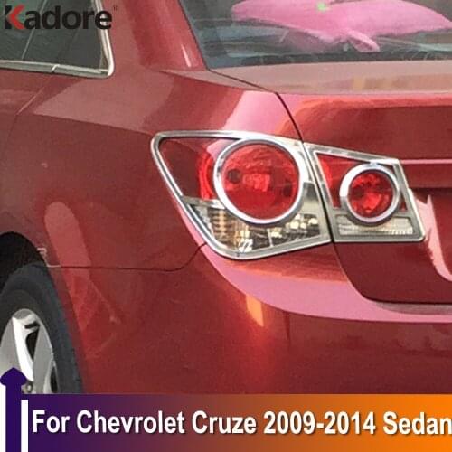 For Chevrolet Cruze 2009-2013 2014 Sedan Chrome Rear Tail Light Lamp Cover Trim Taillight Hood Ganish Car Accessories