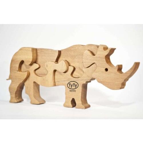 New animal Wooden Toys for Kids Rainbow Building Blocks Jenga Educational Birthday Preschool Teaching Gifts for Children