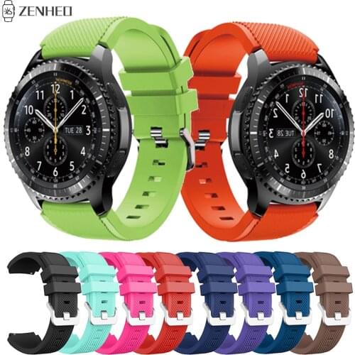 Silicone Wristband Strap For Samsung Gear S3 Classic/Frontier Watch Band Replacement Watchband For Samsung Galaxy Watch 46mm