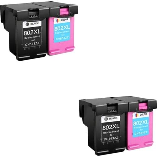 LuoCai Compatible ink cartridges For HP802 For HP 802 XL Deskjet 1000 1010 1050 1510 1511 2000 2050 3050 3512 4500 Printer 802XL