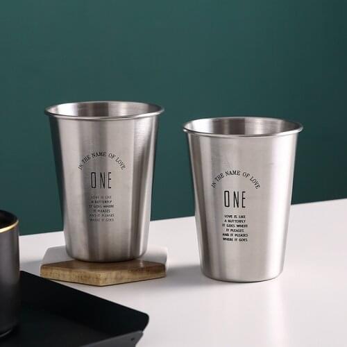 Cold Drink Cup 350ML Ice Bucket Cocktail Beer Glass Stainless Steel Bar Home Ice Bucket Ice Cream Smoothie Cup