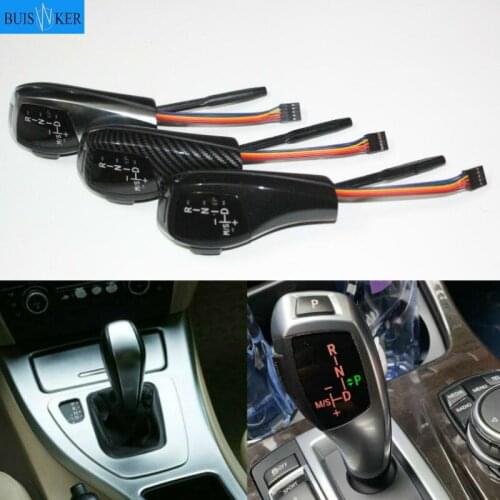 Carbon Fiber Black Silver LED Gear Shift Knob Shifter Lever for BMW X3 first Generation E83 2003-2010 Automatic Accessories