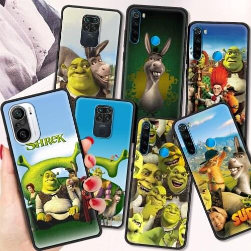Moive Shrek Coon Cartoon Shockproof Coque for Redmi K40 Pro Plus Note 9 9T 9S 8 8T Luxury Case 9C 8A 7A K20 K30 Pro Shell Capa