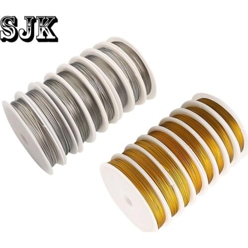 New Gold Color Stainless Steel Wire Beading Rope Cord Fishing Thread String For DIY Necklace Bracelets Jewelry Making Findings