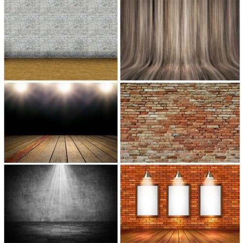 SHUOZHIKE Vinyl Custom Spot Lights Brick Wall Photography Backdrops Props Vintage Photo Studio Background 201027ZQD-01