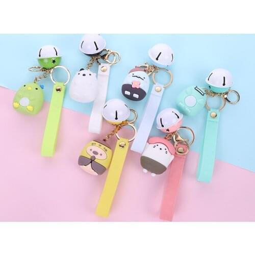 Japan and South Korea Soft Cute Corner Biological Epoxy Doll Cartoon Key Button Car Ornament Handbag Pendant