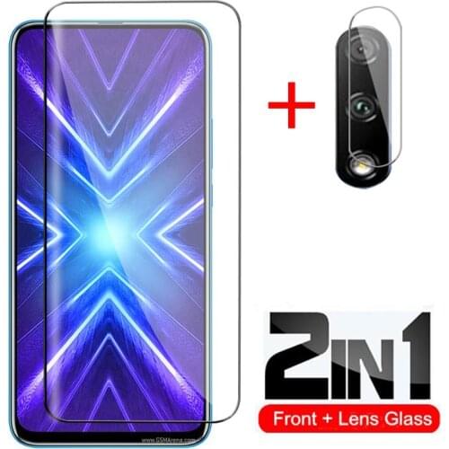 2 in 1 Protective Glass On Honor 9x Premium Screen Protector For Huawei Honor9x Aonor Stk-lx1 6.59'' Camera Len Protection Film