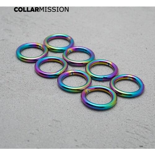 20mm colorful rainbow ring durable hardware for connecting belt bag, webbing bag, DIY dog collar accessories YH20CH