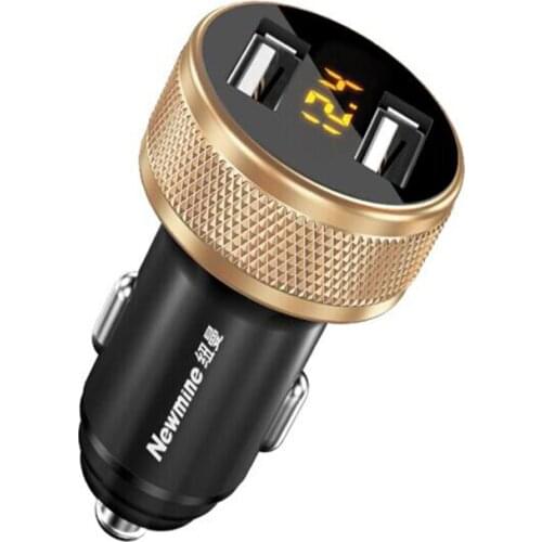 3.1A Dual USB Car Charger adapter 2 Port LCD Display Voltmeter 12-24V Socket