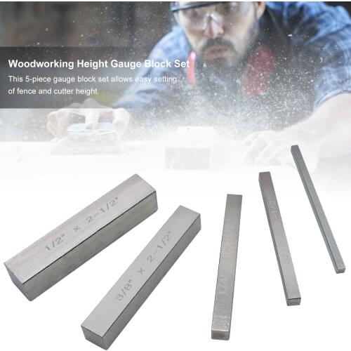 5pcs/set Block Gauge 1/8cm 0.64cm 0.95cm 0.5cm Spection Block Gauge Measurement Caliper Tool Block