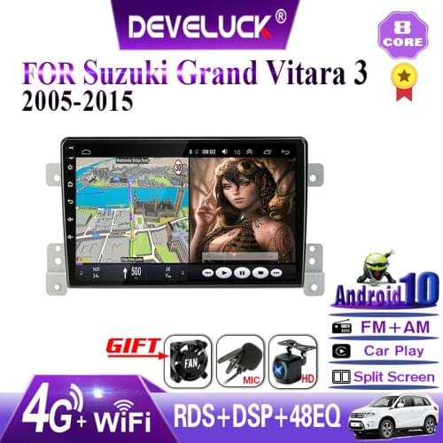 Android10.0 Car Radio For Suzuki Grand Vitara 3 2005 2013 2014 2015 Multimidia Video 2 din RDS DSP 4+64G GPS Navigaion Player 4G