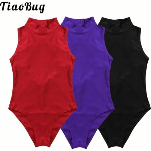 Girls Team Basic Classic Tank Leotard Sleeveless Gymnastics Ballet Dance Jumping Bodysuit