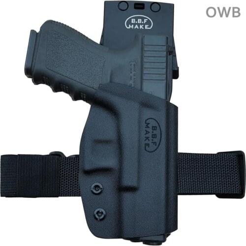 BBF Make KYDEX OWB Holster For Glock 19 19x 23 32 17 22 3125 26 27 33 CZ P10 Gun Holster Belt Outside Carry Pistol Case Pouch