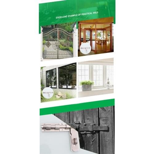 Freeshipping Thick stainless steel Latch door Long lock with plate Door and window accessories