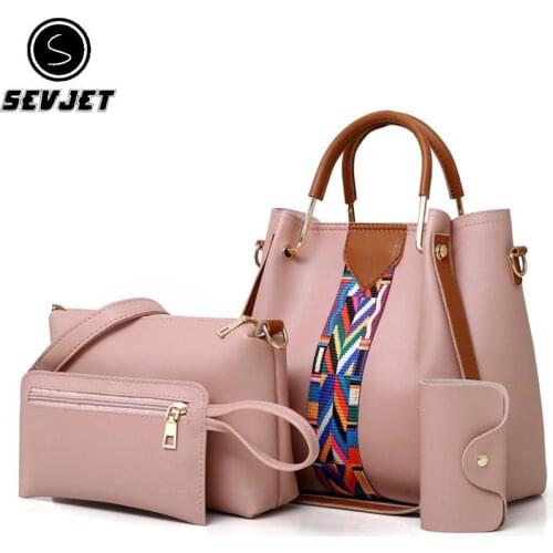 Fashion Womens Handbags Set 4 Pcs/Set Composite Bags Bolsas Women Shoulder Bags Female Tote Large Women Crossbody Bags CN1105