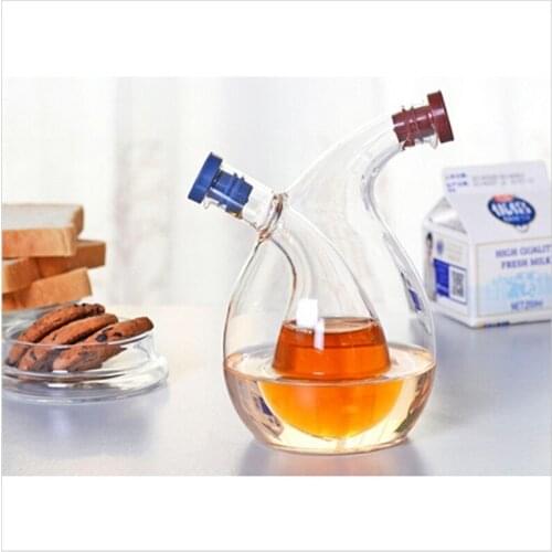 Creative 2in1 Oiler glass bottle dual oiler soy sauce bottle glass bottle seasoning bottle Kitchen Cooking Tool Kit