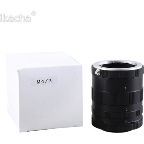 Macro Extension Tube Lens Adapter Ring Mount Set for Olympus OM 4/3 M4/3 for EP3 GF1 E-PL1 GF2 G1 EPM1 G3 DSLR Cameras DC DV
