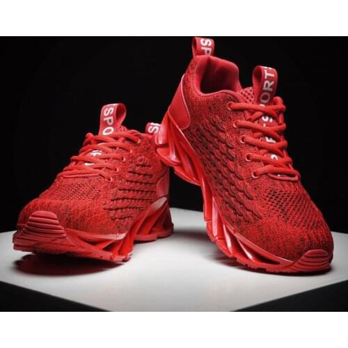 Antiskid Damping Men Red Shoes Running Blade Sport Shoes Man Training Non-slip Mens Jogging Sneakers Outdoor tenis masculino