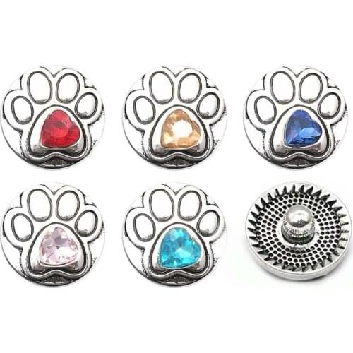 Wholesale 024 3D 18mm 20mm rhinestone metal snap button for Bracelet Necklace Jewelry For Women Fashion accessorie