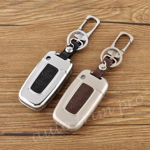 Fit For KIA Sportage Sorento Cadenza Soul K2 K5 Accesories Metallic Key Holder Fob Case Bag Box Shell Cover 3 Buttons