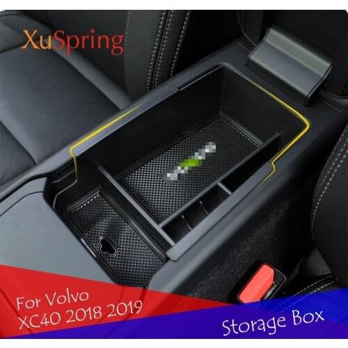Console car armrest central storage box container glove organizer Case accessories For Volvo XC40 2018 2019