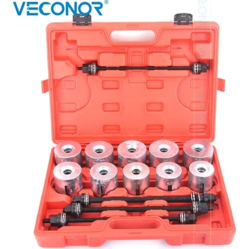 24Pcs Press and Pull Sleeve Kit For Extracting Drawing Silent Hydraulic Ball Rubber Beaings Shaft Seals