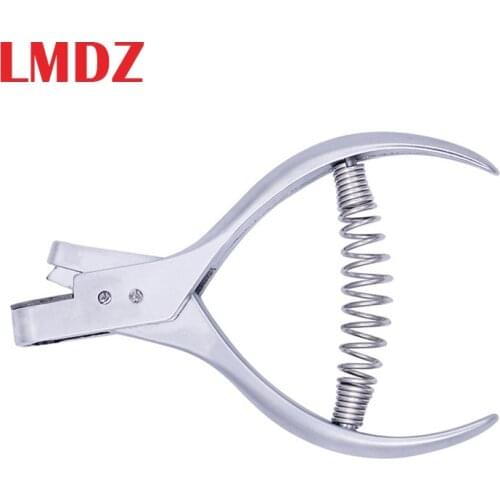 LMDZ Handheld Stainless Steel Slot Puncher Badge Hole Label for Leather Craft Punches DIY New Practical Hole Punch Tool